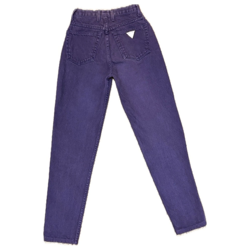 👖🛼 GEORGES MARCIANO for GUESS Purple Denim Jeans‎ | Vintage 80s USA Sz 26